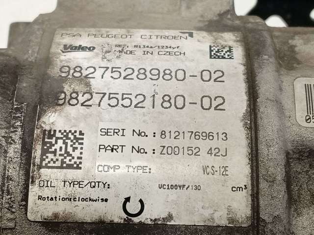 9827528980 PEUGEOT Compresor de aire acondicionado comprar Madrid