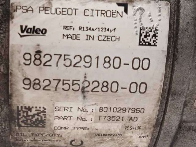9827552280 PEUGEOT Compresor de aire acondicionado  en stock Huelva