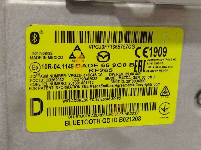 D23N611J0 MAZDA  en stock Córdoba