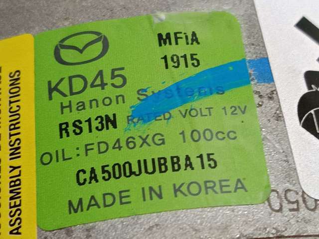 MAZDA KD4561450A Compresor de aire acondicionado  en stock Salamanca