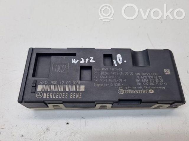 Unidad de control para abrir el maletero 2129004203 Mercedes