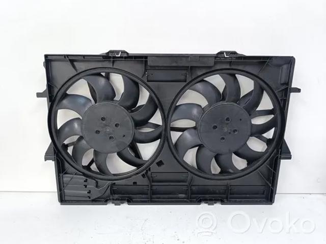 Difusor de radiador, ventilador de refrigeración, condensador del aire acondicionado, completo con motor y rodete 95B121003A VAG