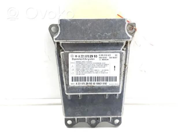 Procesador Del Modulo De Control De AIRBAG A2218702993 Mercedes