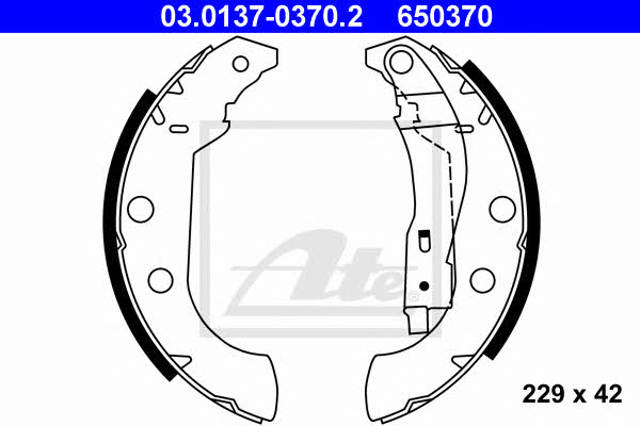 Zapatas de freno traseras 03013703702 ATE