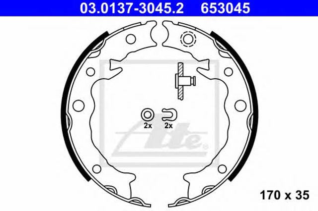 Juego de zapatas de frenos, freno de estacionamiento Subaru Forester 4 S13, SJ