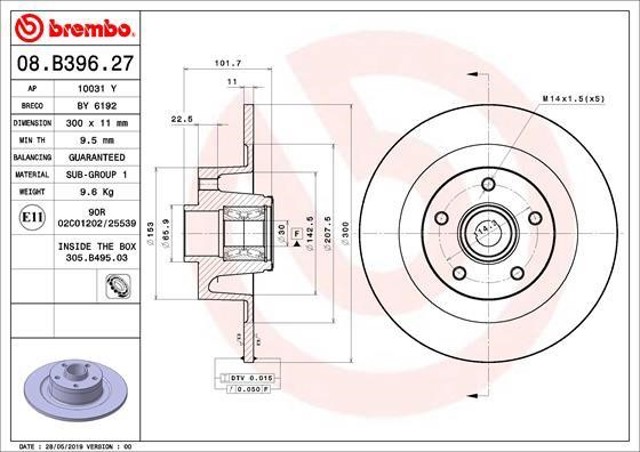 08B39627 Brembo