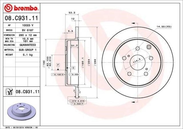 08C93111 Brembo