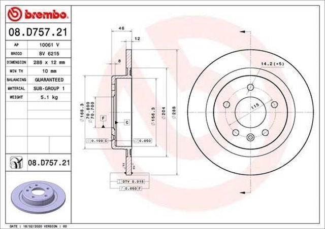 08D75721 Brembo
