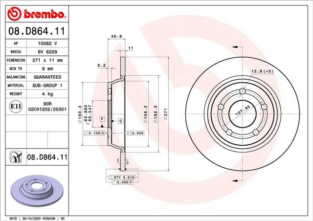 08D86411 Brembo