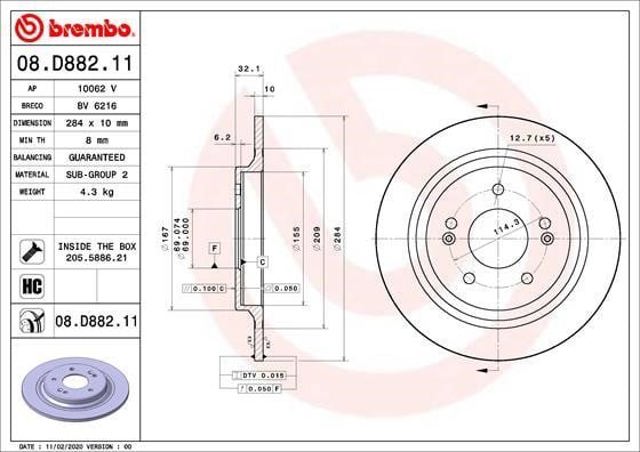 08D88211 Brembo