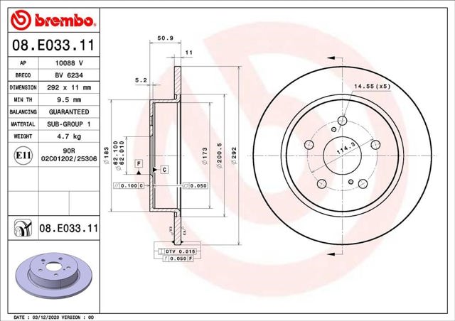 08E03311 Brembo