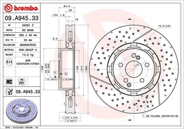 09A94533 Brembo