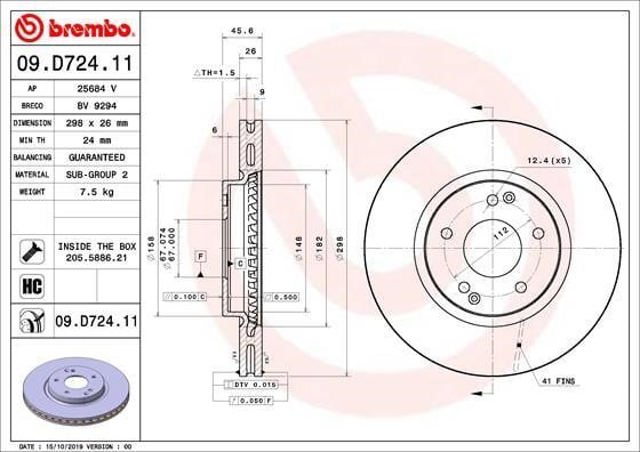 Comprar Freno de disco delantero Korando