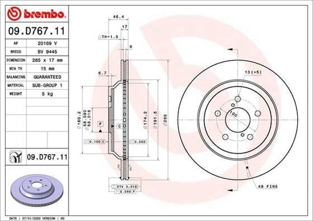 09D76711 Brembo