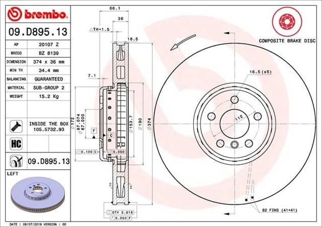09D89513 Brembo