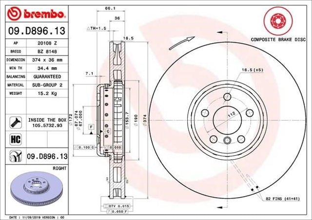 09D89613 Brembo