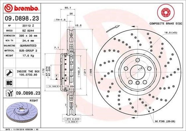 09D89823 Brembo