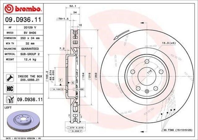 09D93611 Brembo