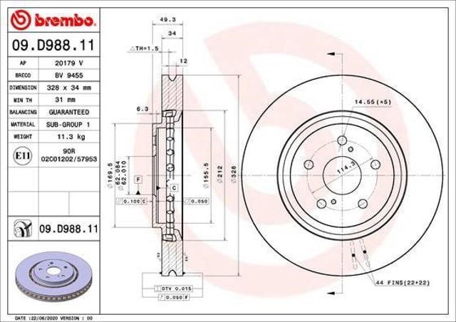 09D98811 Brembo