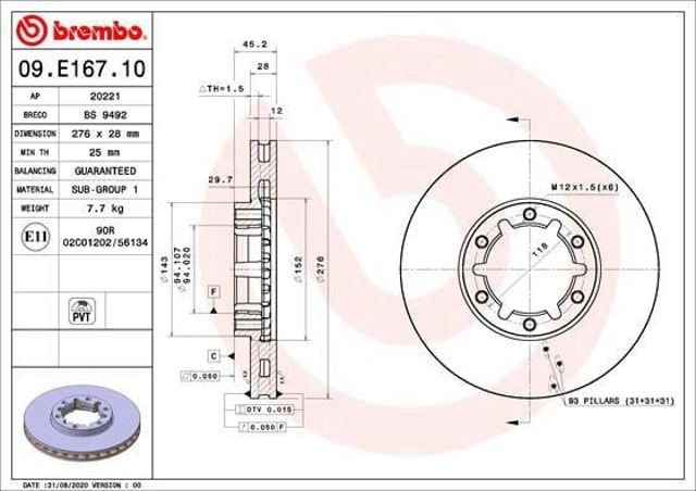 09E16710 Brembo