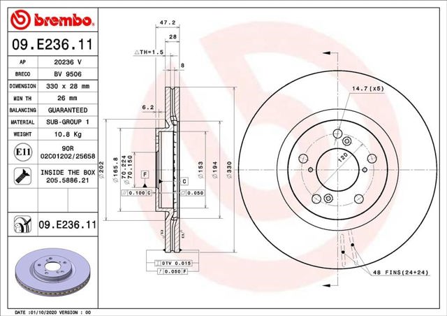 09E23611 Brembo