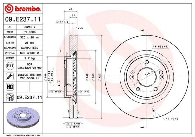 09E23711 Brembo