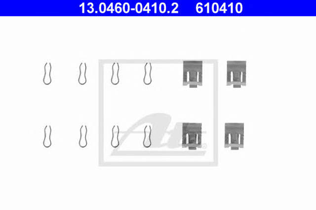 Juego de resortes de sujeción de pastillas de freno delanteras 13046004102 ATE