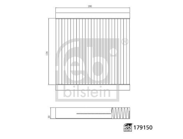 Filtro de polen 179150 FEBI