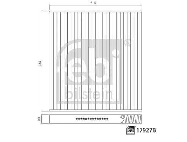 Filtro antipolen 179278 FEBI