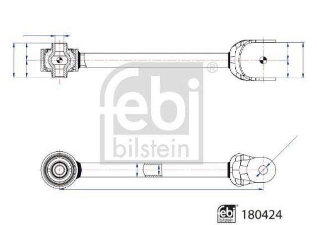 Barra Panhard, eje trasero 180424 FEBI