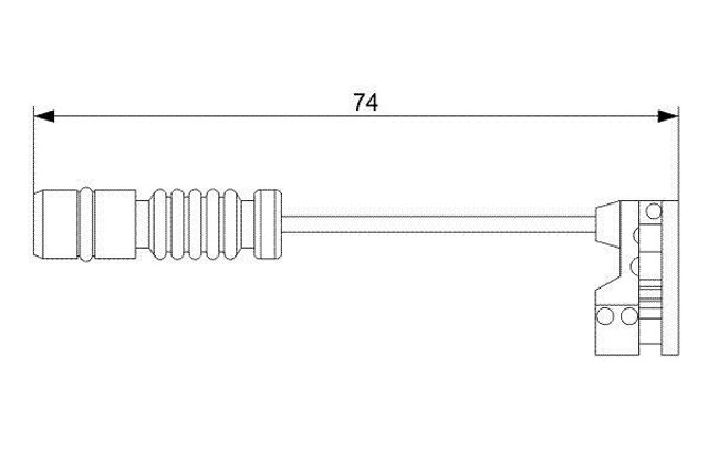 Sensor de desgaste de las pastillas de freno delanteras 1987473008 BOSCH