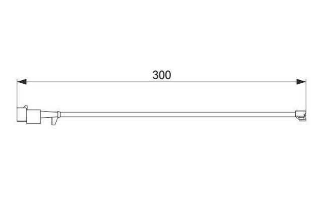 Sensor de desgaste de pastillas de freno trasero 1987474576 BOSCH