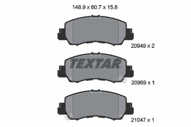 Pastillas de freno 2094901 TEXTAR