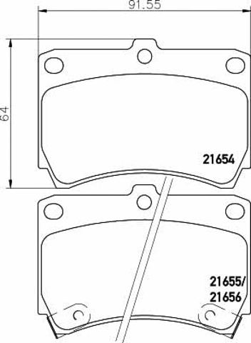 Pastillas de freno delanteras Mazda 323 BA