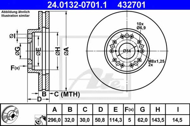 Disco de freno Lexus LS  (UCF30)