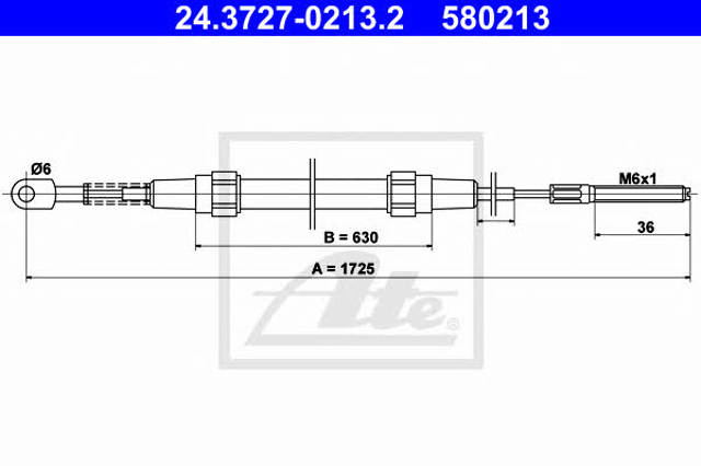 Cable de freno de mano trasero derecho/izquierdo 24372702132 ATE