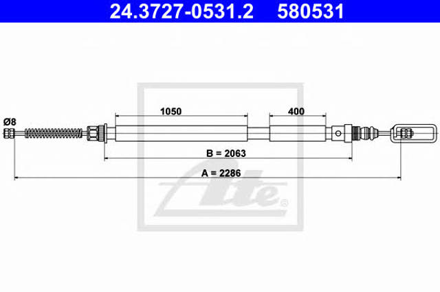 Comprar Cable de freno de mano trasero derecho Peugeot Expert  224 a bajo precio