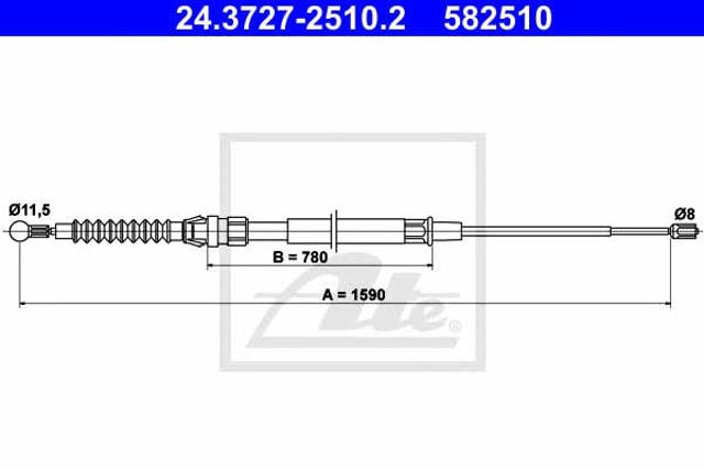 Cable de freno de mano trasero derecho/izquierdo para Renault 9 L42