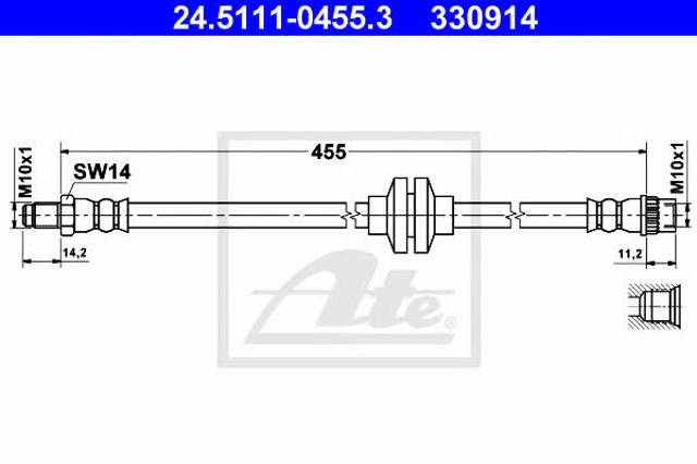 Comprar Tubo flexible de frenos delantero Clio III BR01, CR01