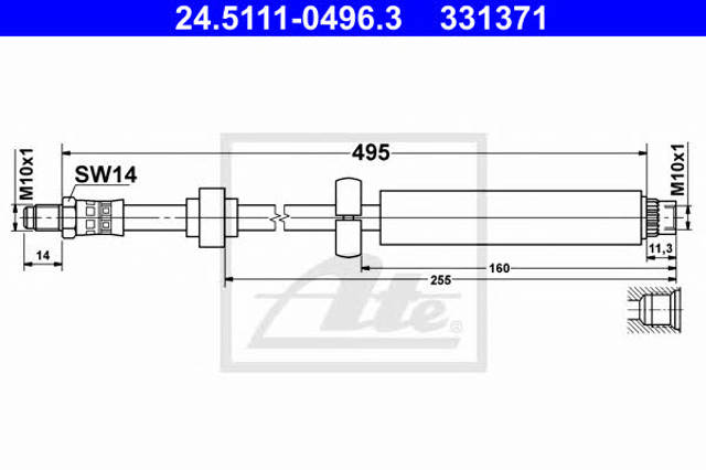 Latiguillos de freno delantero para Citroen C3 2R, 2C