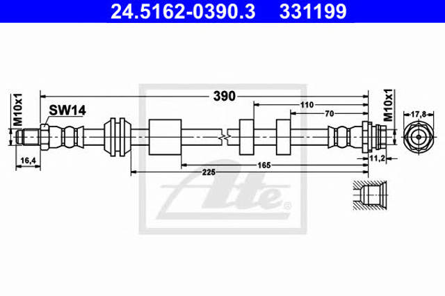 Latiguillos de freno delantero para Ford S-Max CA1