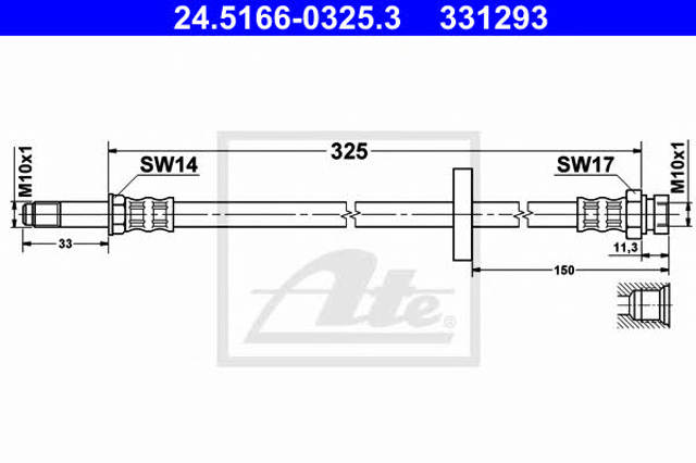 Comprar Latiguillo de freno delantero Skoda Felicia I 791, 6U1 a bajo precio
