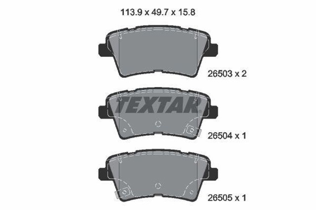 Pastillas traseras 2650301 TEXTAR