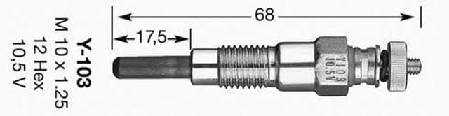 Bujía de precalentamiento 6125 NGK
