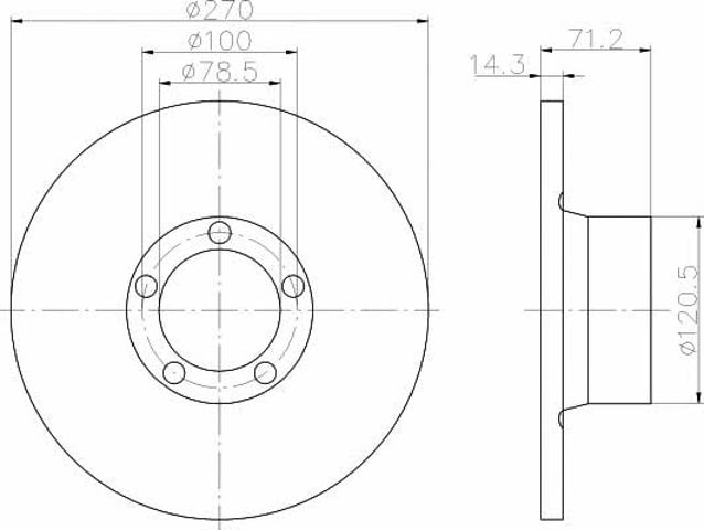 Disco de freno delantero 92014900 TEXTAR