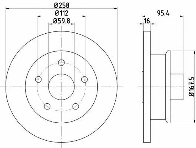 Freno de disco delantero 92053000 TEXTAR