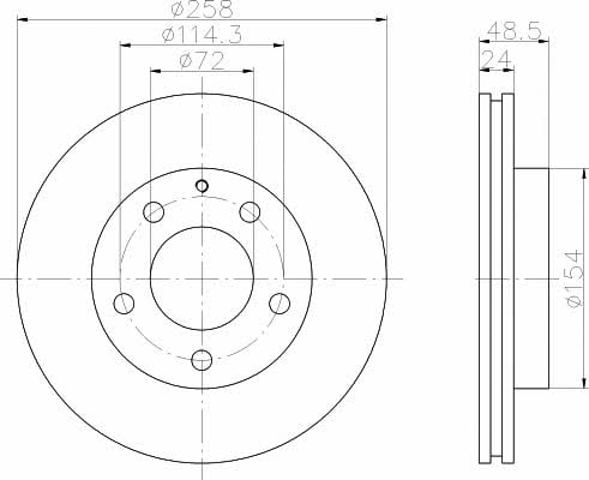 Disco de freno delantero 626 III hatchback (1987-1992) original desde 41,49 €
