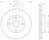Freno de disco delantero 92071500 TEXTAR