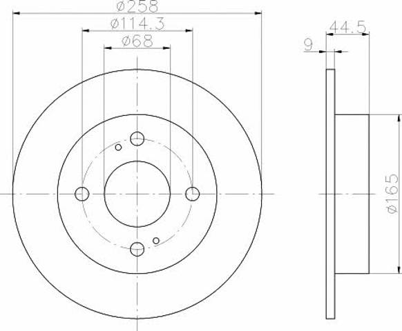 Freno de disco trasero 92080200 TEXTAR