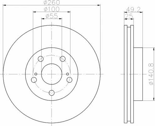 Comprar Freno de disco delantero Avensis  T22